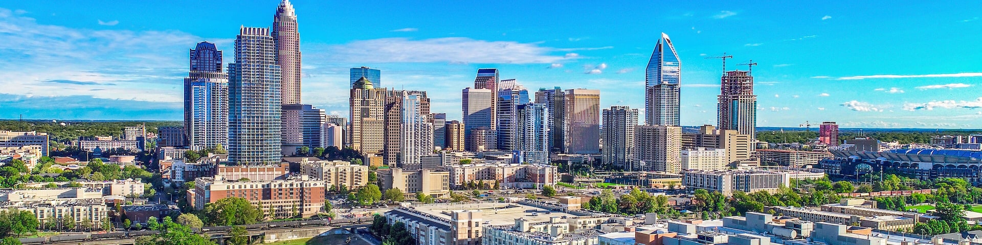 Charlotte, North Carolina, USA Skyline Aerial