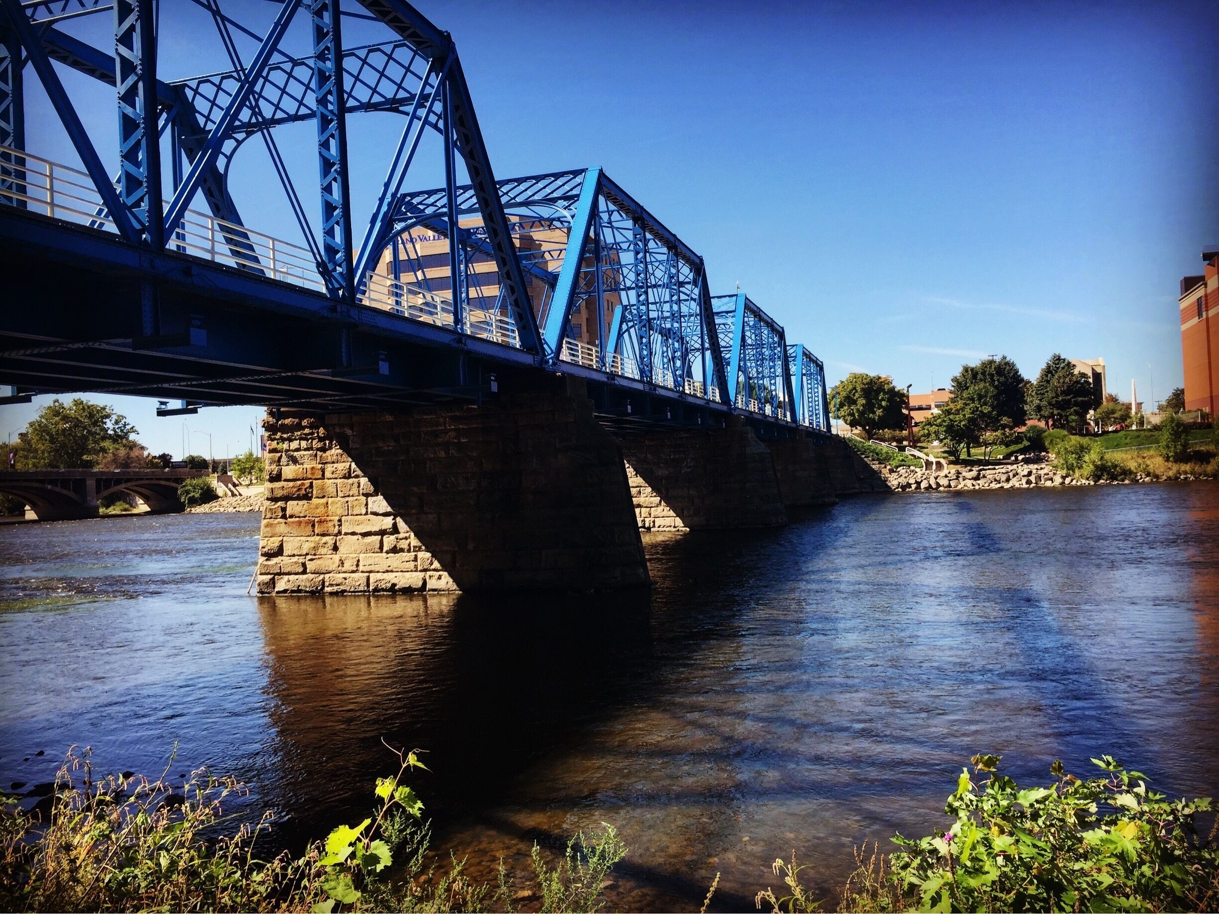 The Blue Bridge is one of my favorite spots in Grand Rapids. 
#bridge #river #GrandRapids #Michigan #shadow #BlueBridge #GrandRiver 