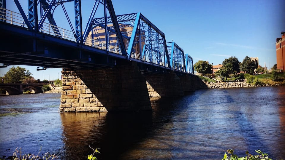 The Blue Bridge is one of my favorite spots in Grand Rapids.
#bridge #river #GrandRapids #Michigan #shadow #BlueBridge #GrandRiver