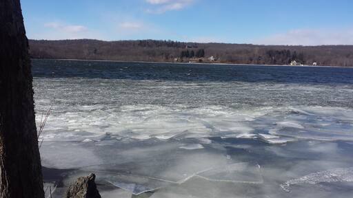 Where rough waters meet ice.