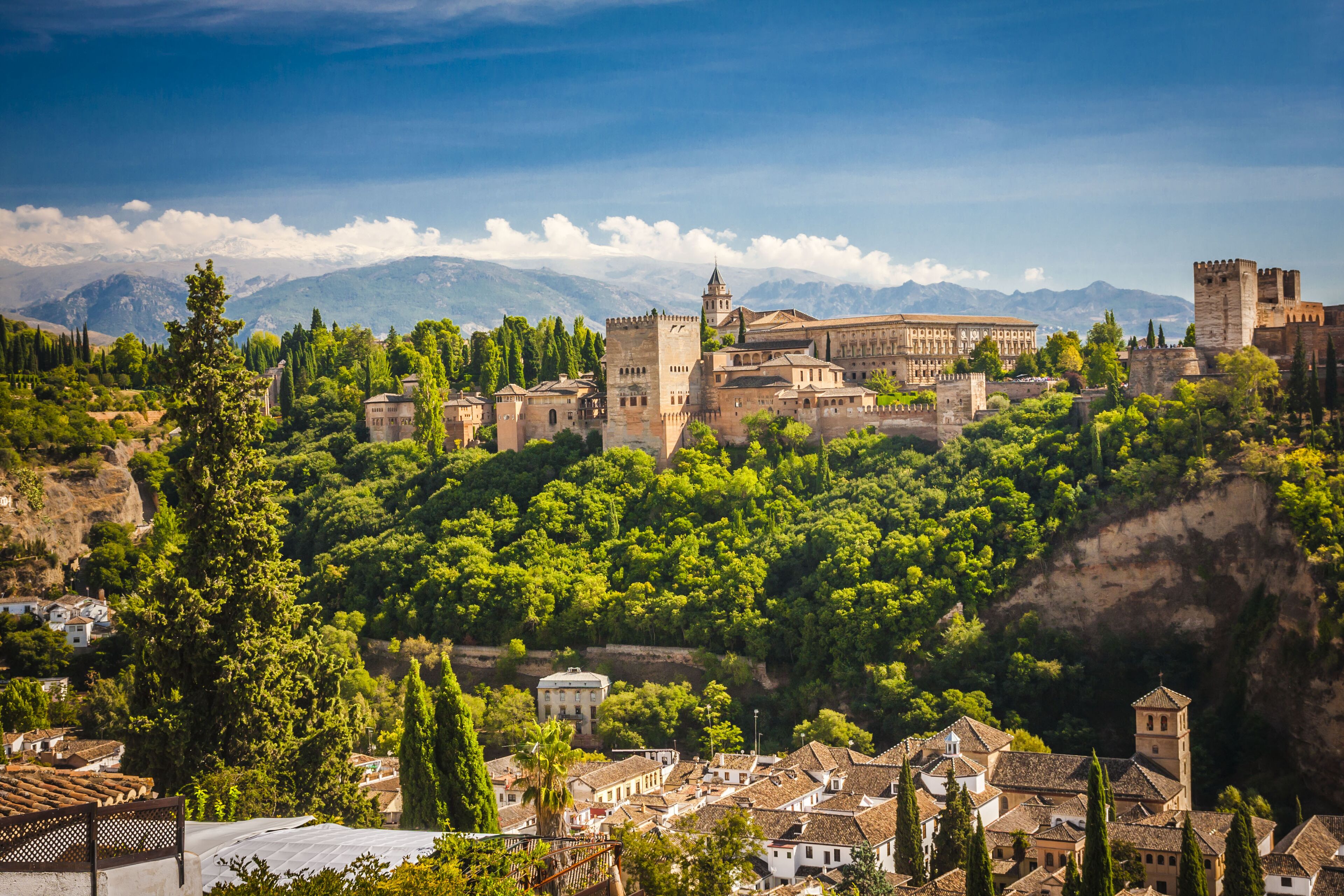 Ancient arabic fortress of Alhambra, Granada, Spain