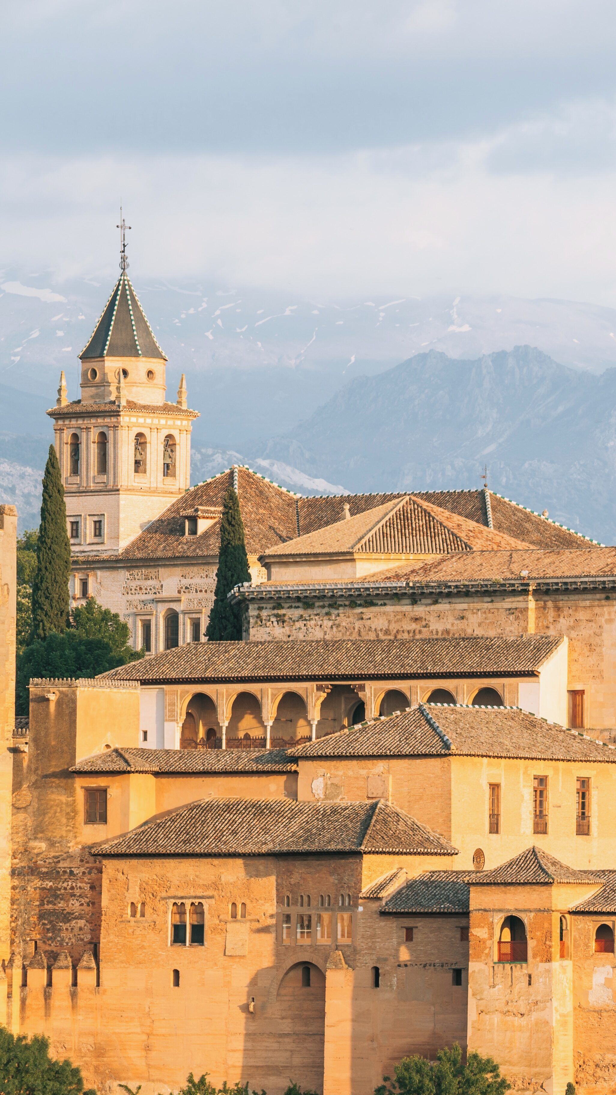 Exploring the historic architecture of Alhambra in Centro District, Granada, Andalusia during golden hour