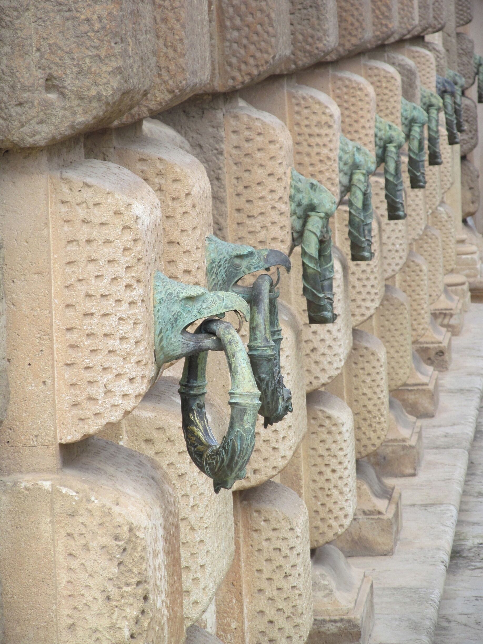 Eagles and lions - ornate detail on the exterior of the Palace of Charles V, part of the Alhambra complex 