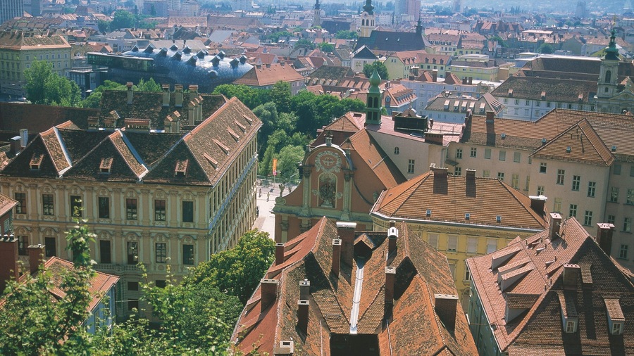 Graz featuring a city