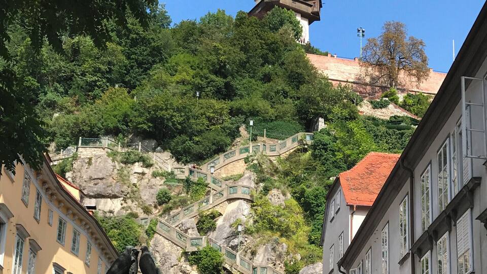 Graz - stairway to the Castle