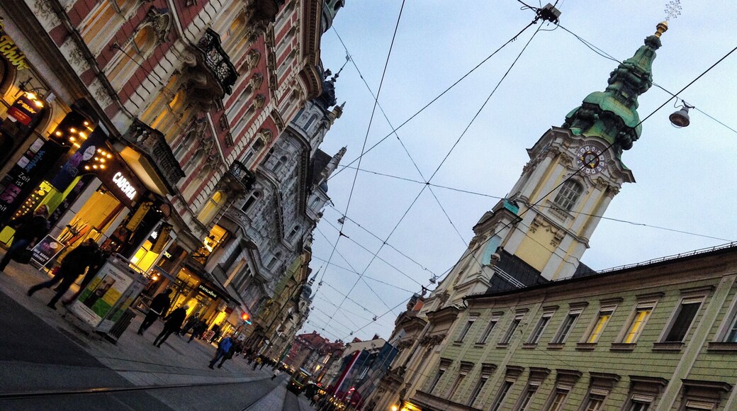 A beautiful town. I really appreciated the colourful buildings proving stone does not have to be grey.