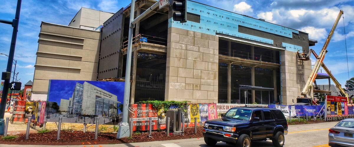 Soon to be a major venue for Broadway plays in the Greensboro, North Carolina area. At the time this photograph was taken the place was still being constructed.