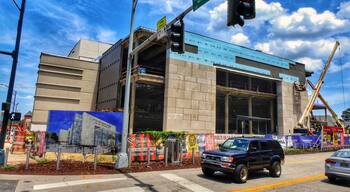 Soon to be a major venue for Broadway plays in the Greensboro, North Carolina area. At the time this photograph was taken the place was still being constructed.
