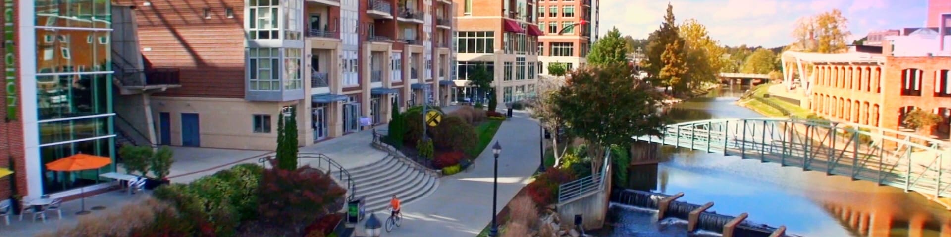 Greenville which includes a bridge, a river or creek and a city