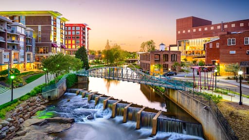 Greenville, South Carolina, USA Downtown Cityscape