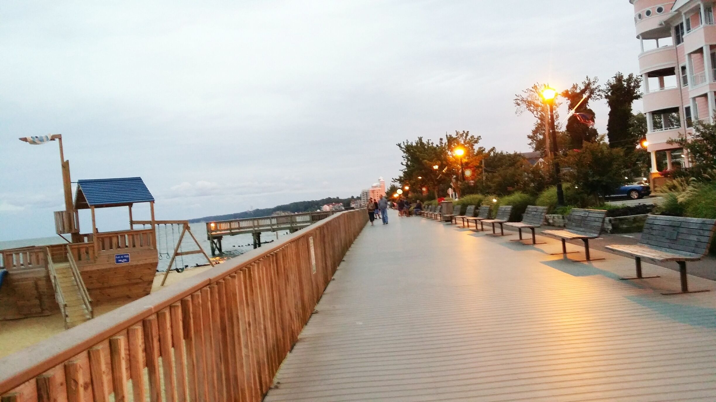 #LoveMyTown Beautiful boardwalk at dusk along the Chesapeake Bay in Maryland. 