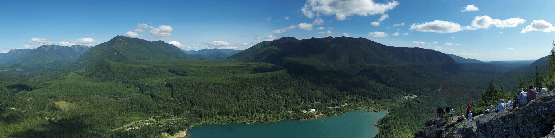 We hiked to the top of this overlook to see a beautiful view of the lake.