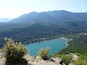 A view from the top of the climb, overlooking Rattlesnake lake.