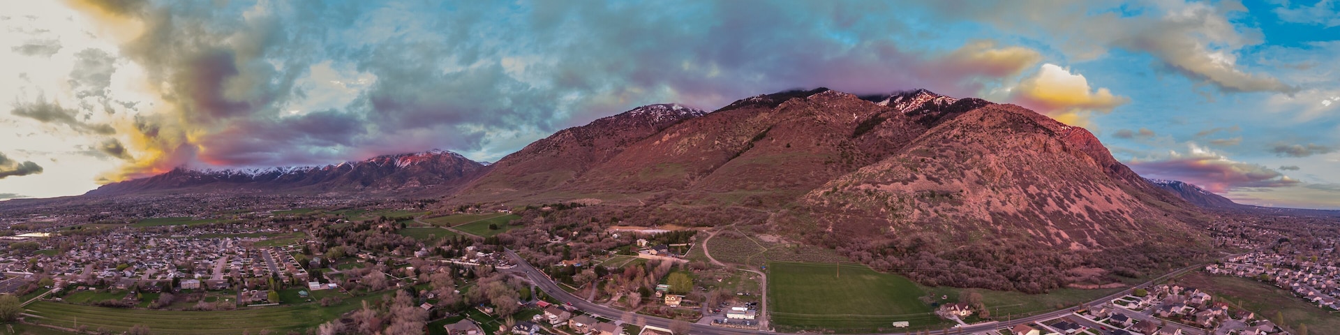 The sun set on Lewis Peak near North Ogden, Utah.