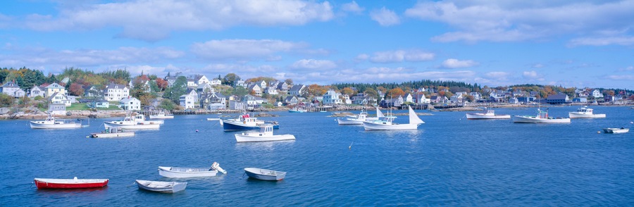 Lobster Village, Northeast Harbor of Mount Desert Island, Maine