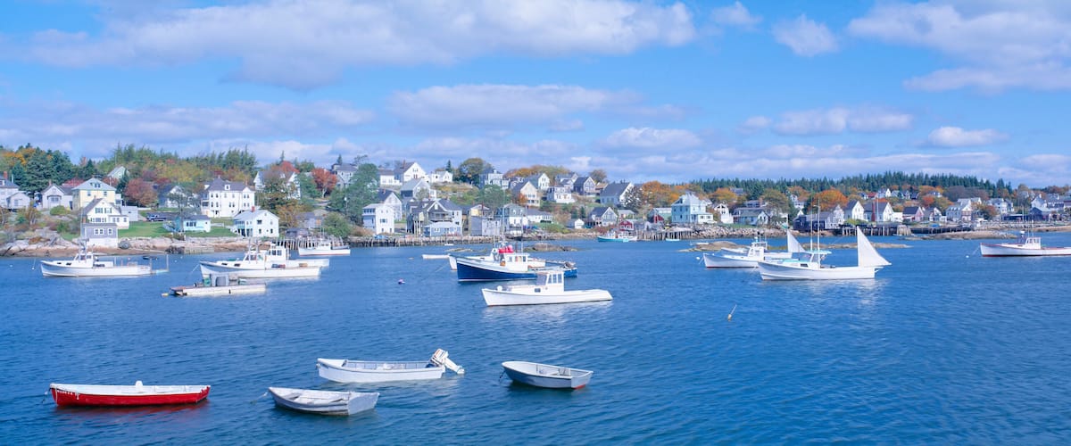 Lobster Village, Northeast Harbor of Mount Desert Island, Maine