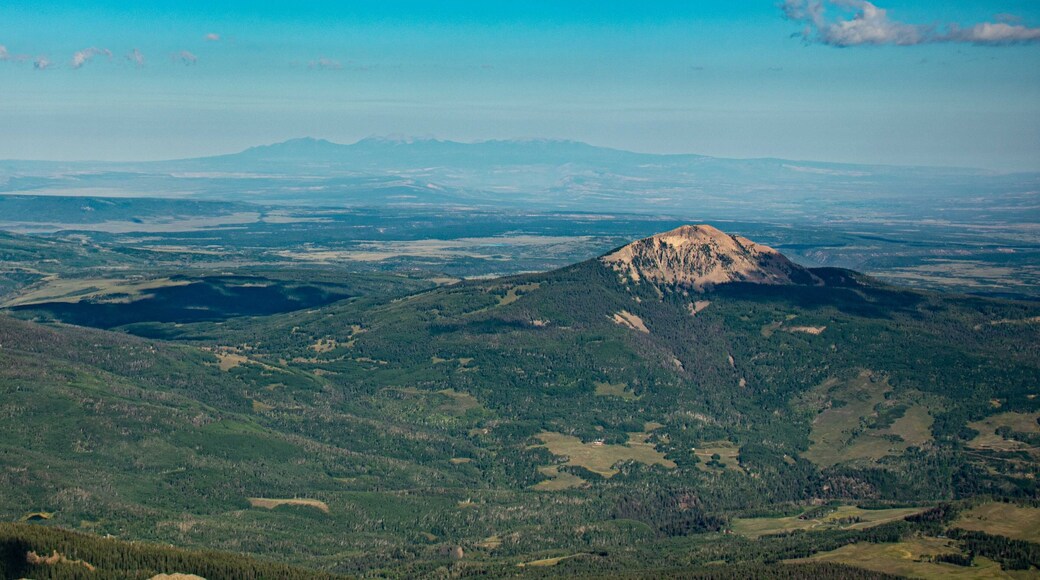 Little Cone and La Sal Mountains as viewed from the summit of Wilson Peak
