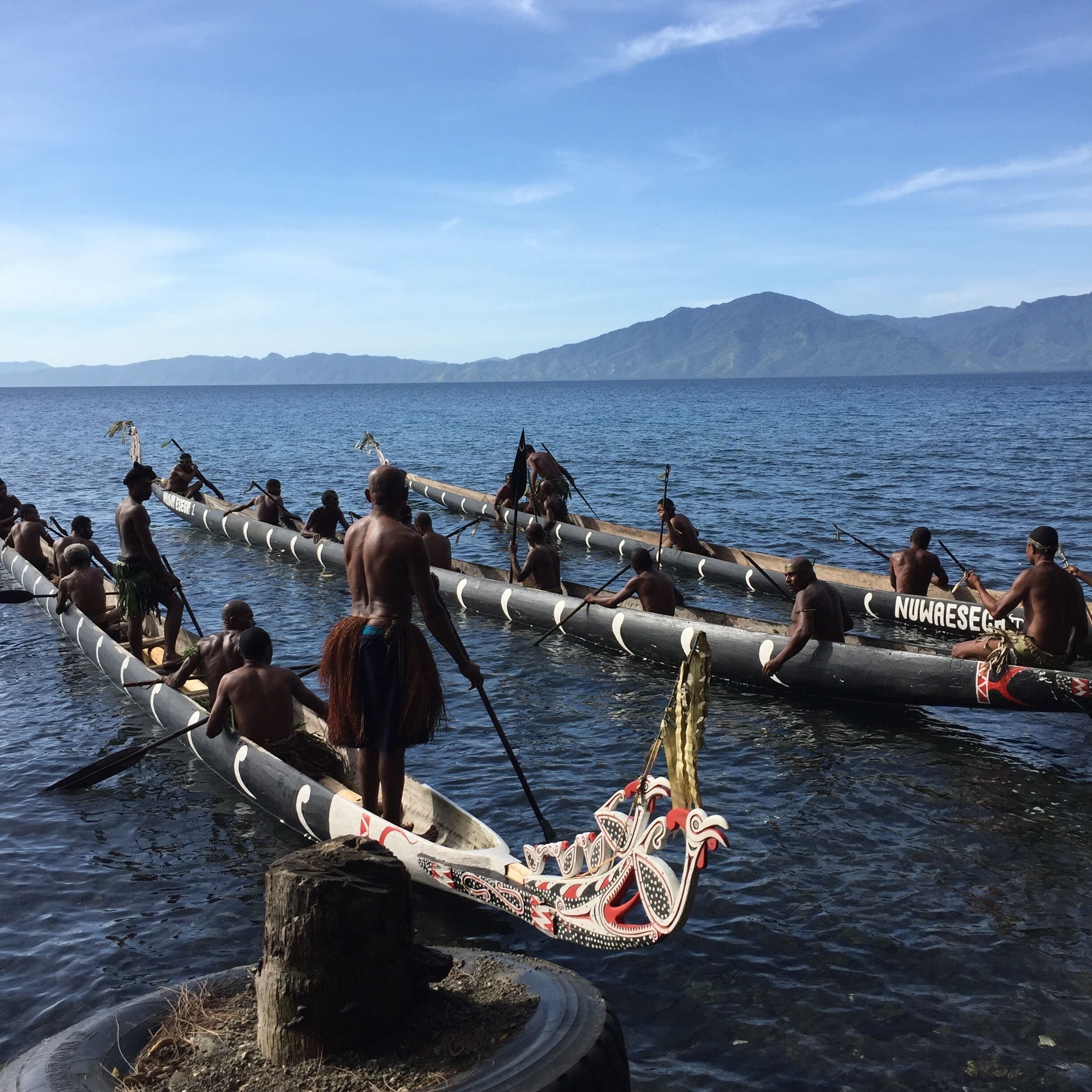 Canoes in Alotau, Papua New Guinea