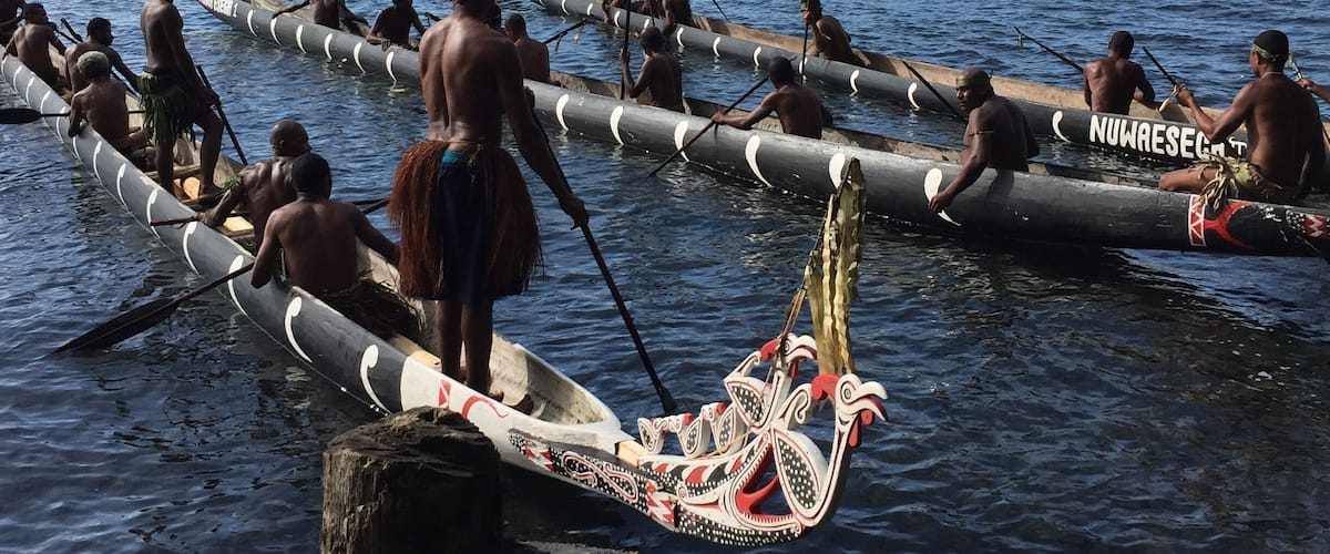 Canoes in Alotau, Papua New Guinea