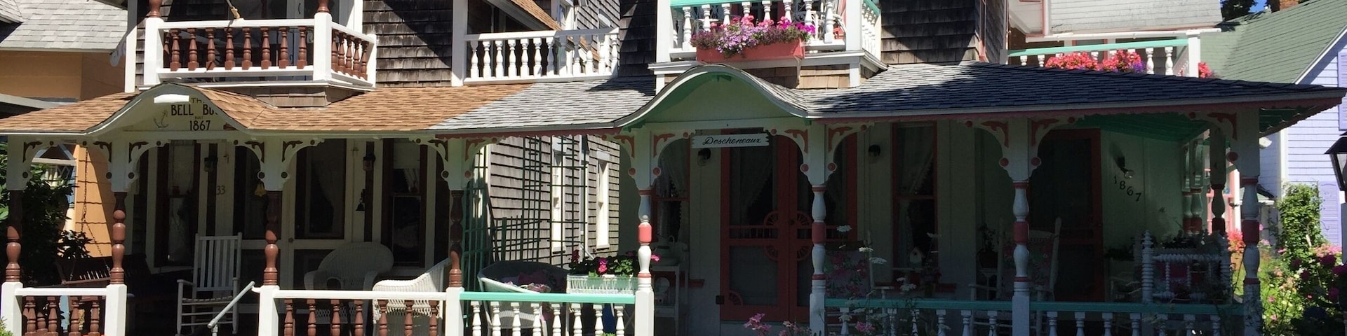 The 318 whimsical Victorian cottages found in Oak Bluffs on Martha's Vineyard are an exceptionally well-preserved collection of Methodist camp meeting houses. Laced with fanciful gingerbread details in an array of shapes and colors, they also happen to be the most adorable homes we have ever laid eyes on.