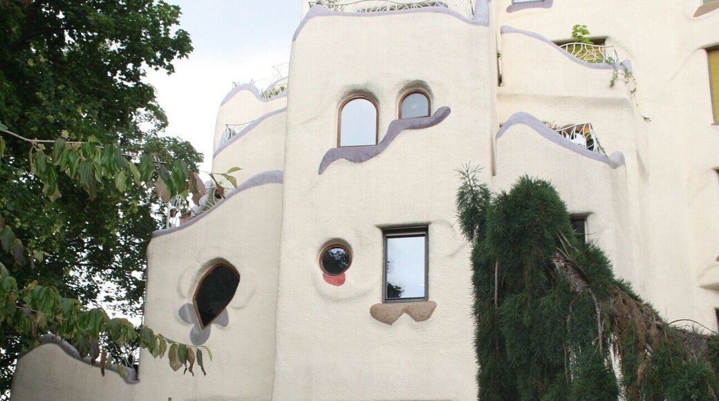 Geneva block Les Grottes. Interesting architectural place