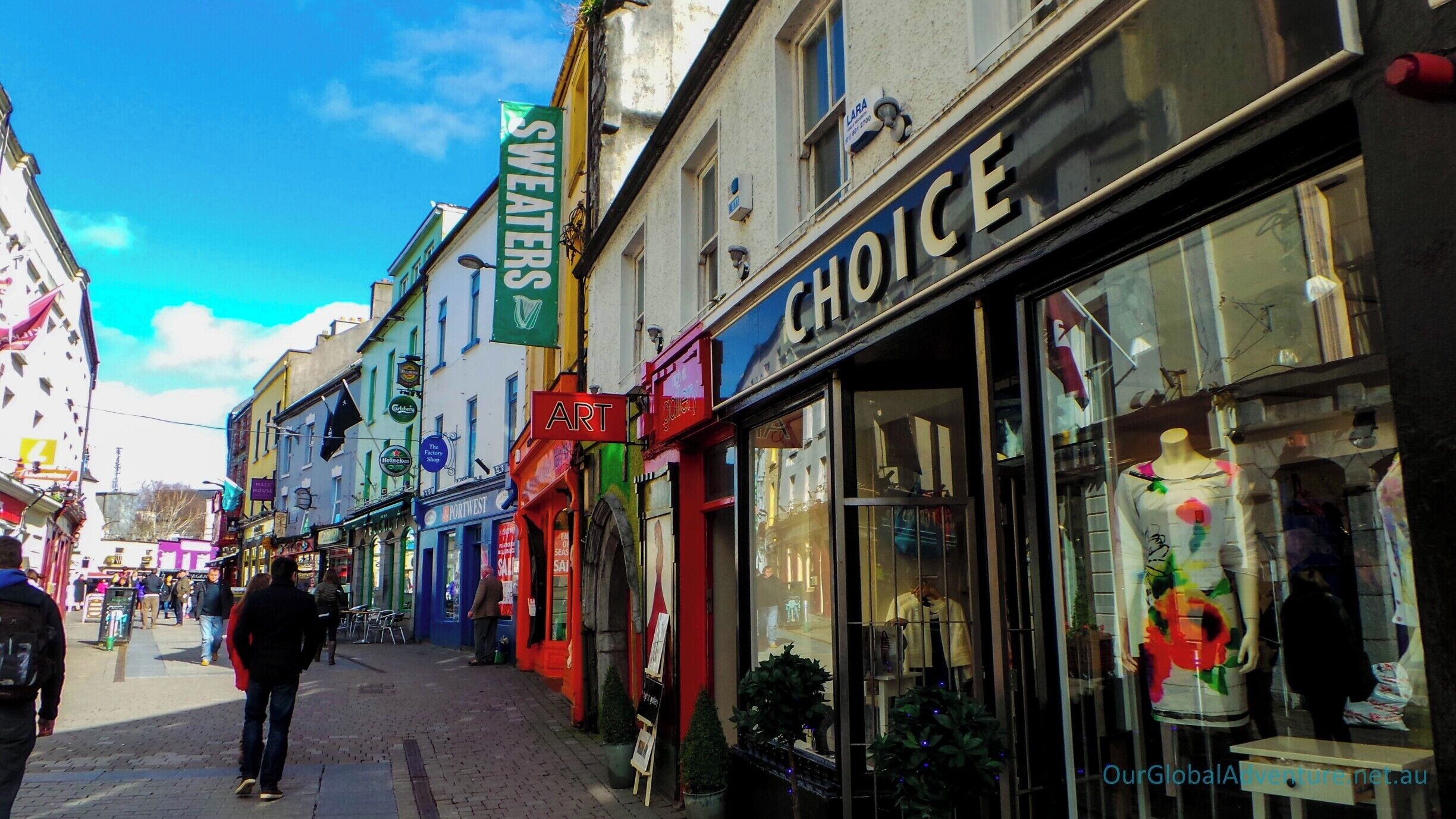 The colourful shopping street in Galway...
#Architecture