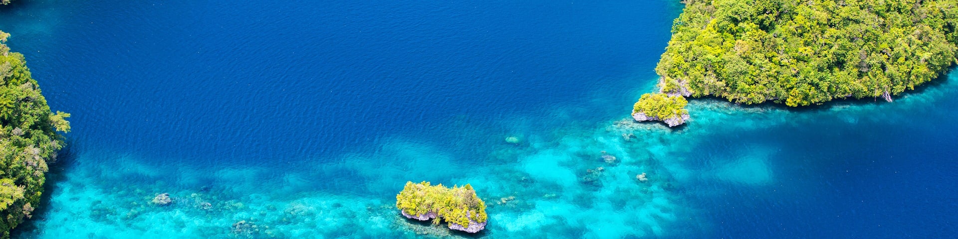 Beautiful view of Palau islands from above