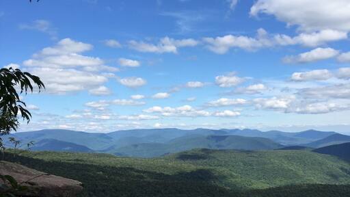 View from atop the giant ledge in the Catskill mountains of New York !!