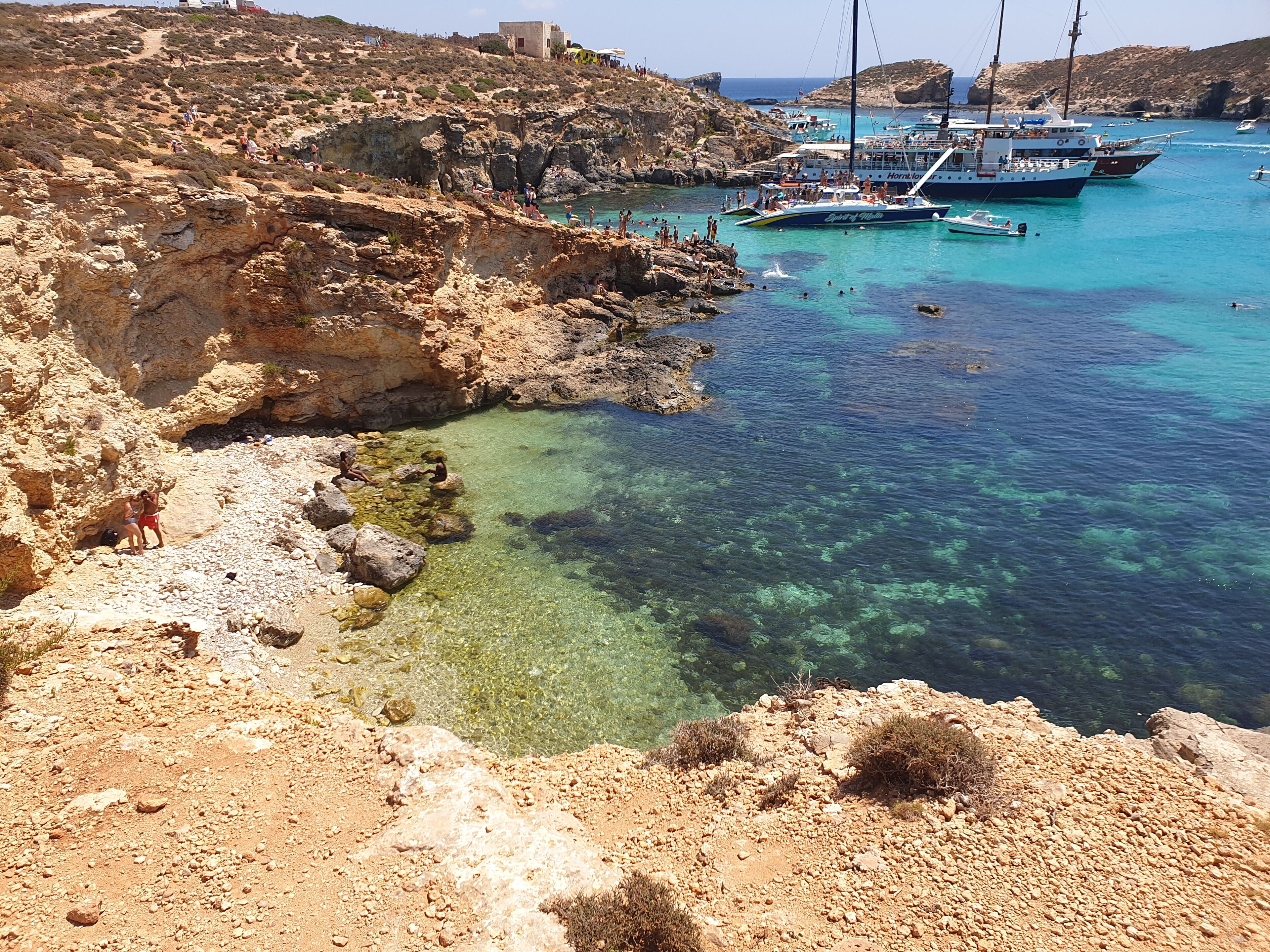 Amazing view and stunning water at the Blue lagoon in Malta