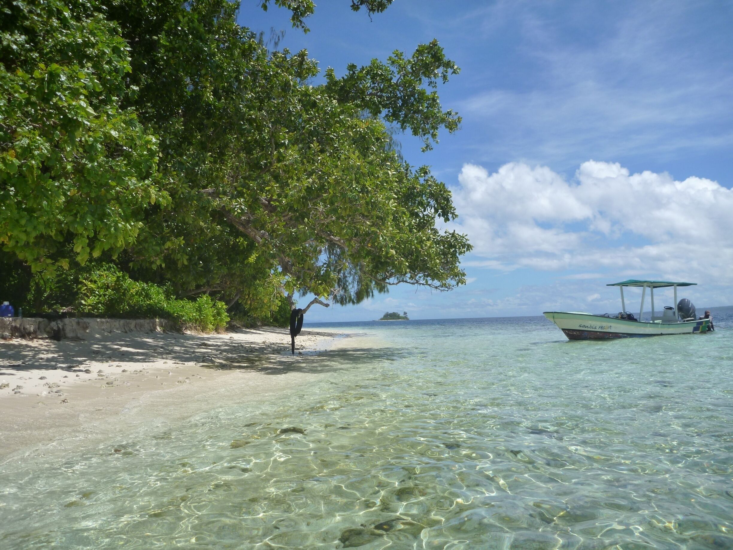 This is my idea of paradise - warm, clear water, uninhabited islands, clean white sand, excellent scuba diving, friendly locals and fresh seafood. We stayed at the Sanbis 'Resort', near Gizo. #beach