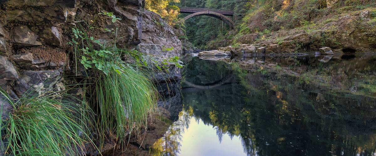 Arch Bridge at Moulton Falls Park Over Lewis River