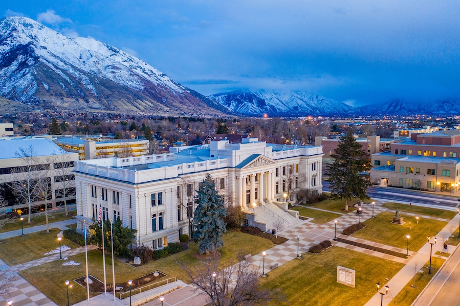 Downtown Provo Courthouse in Winter