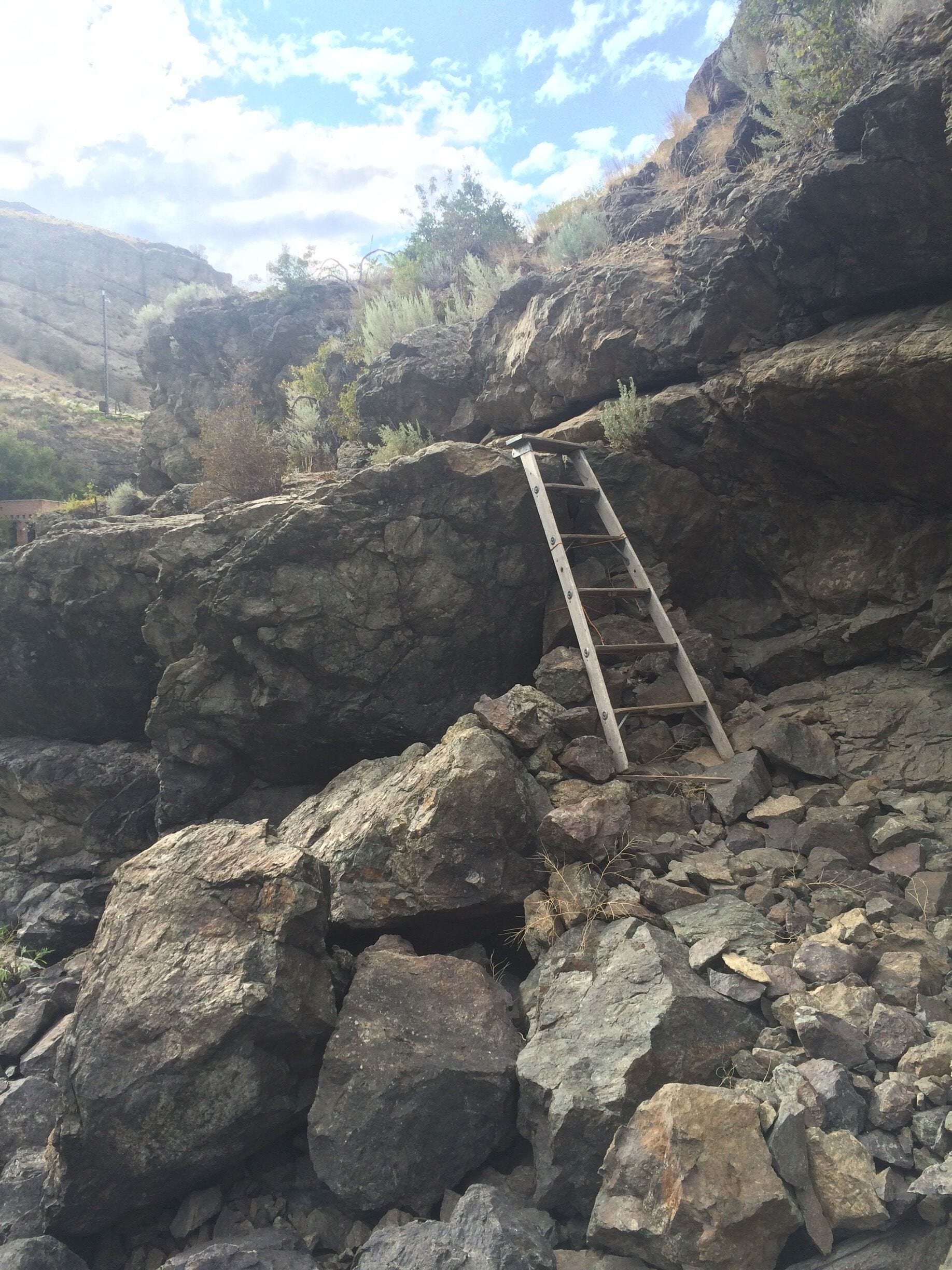 My friend and I went hiking and 4x4ing along the river and climbed down to the river bank to watch the salmon swim by. Very picturesque!