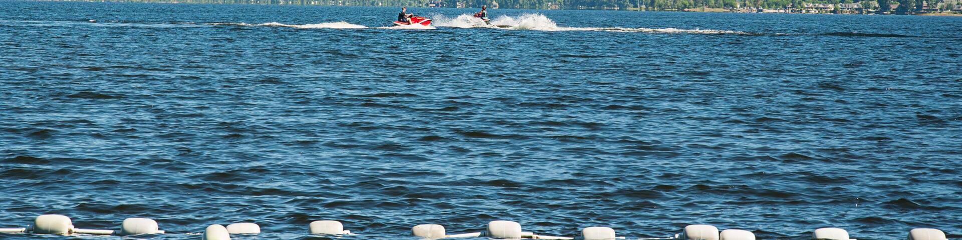Summer recreation on lake
