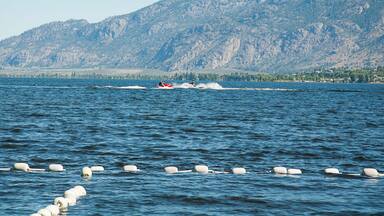 Summer recreation on lake