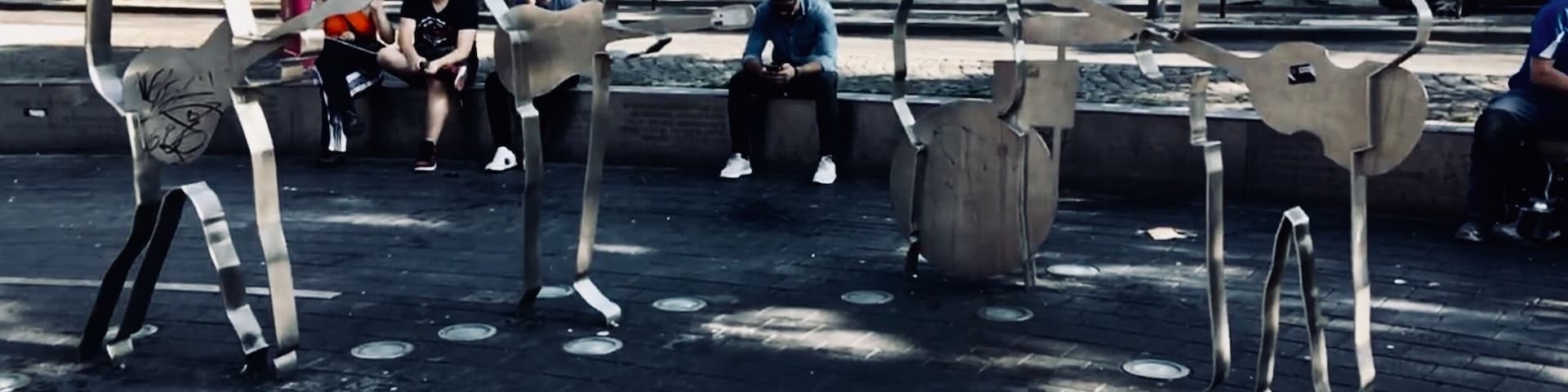 Beatles Platz in the Reeperbahn, Hamburg, Germany.