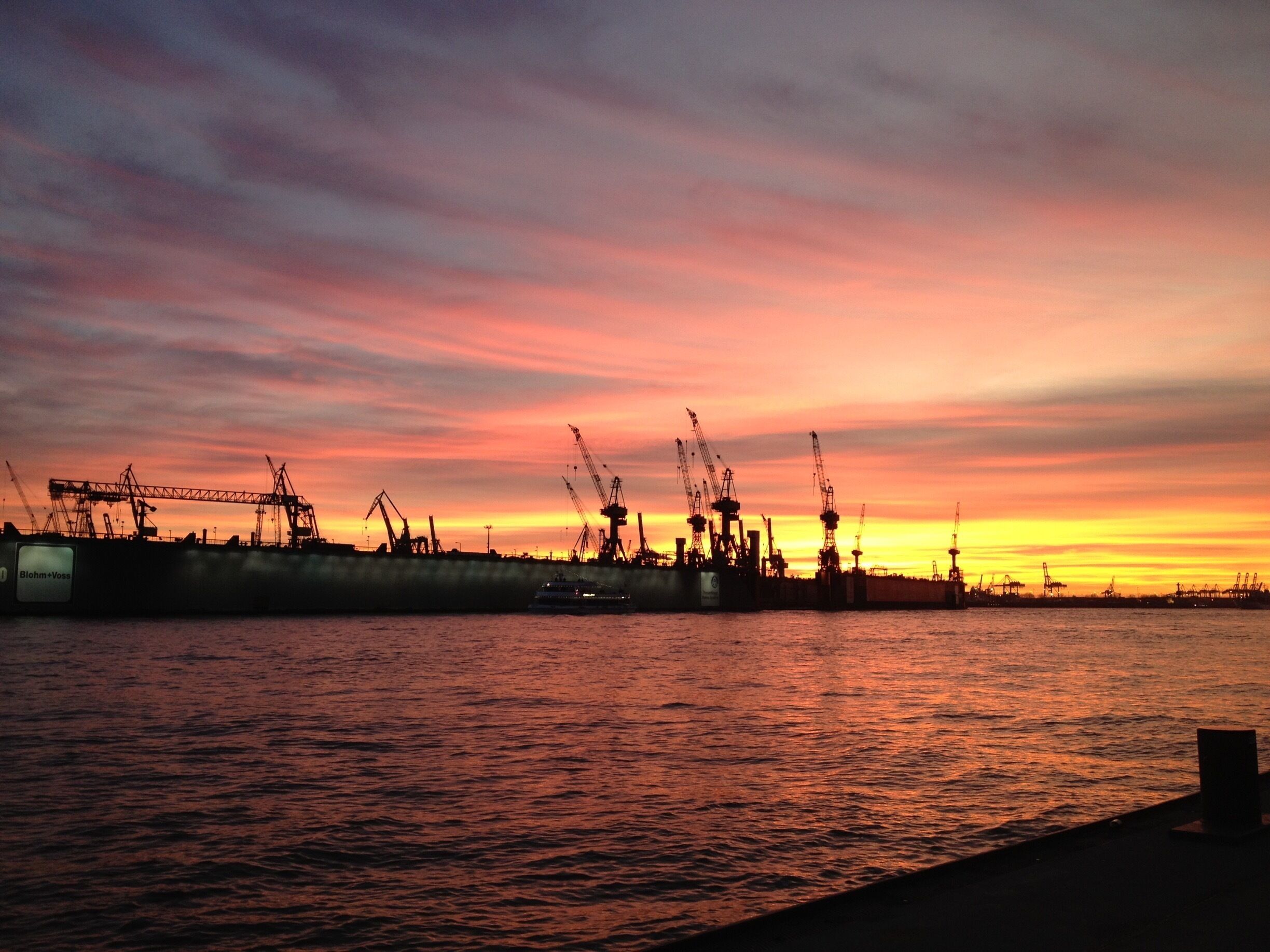 Sunset at the harbor