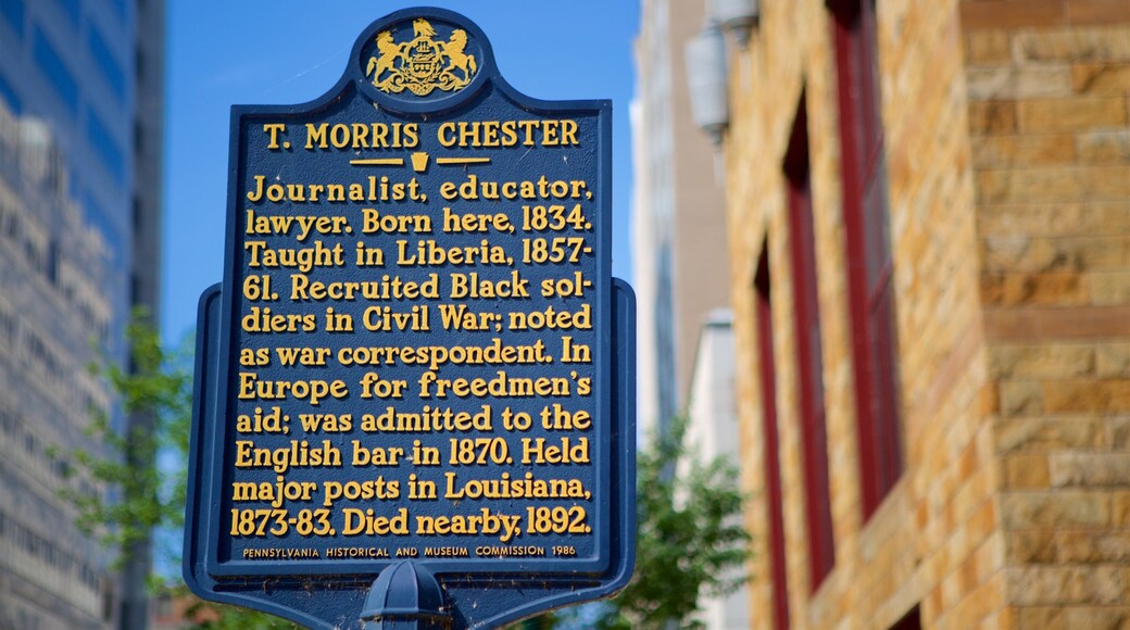 Harrisburg which includes signage