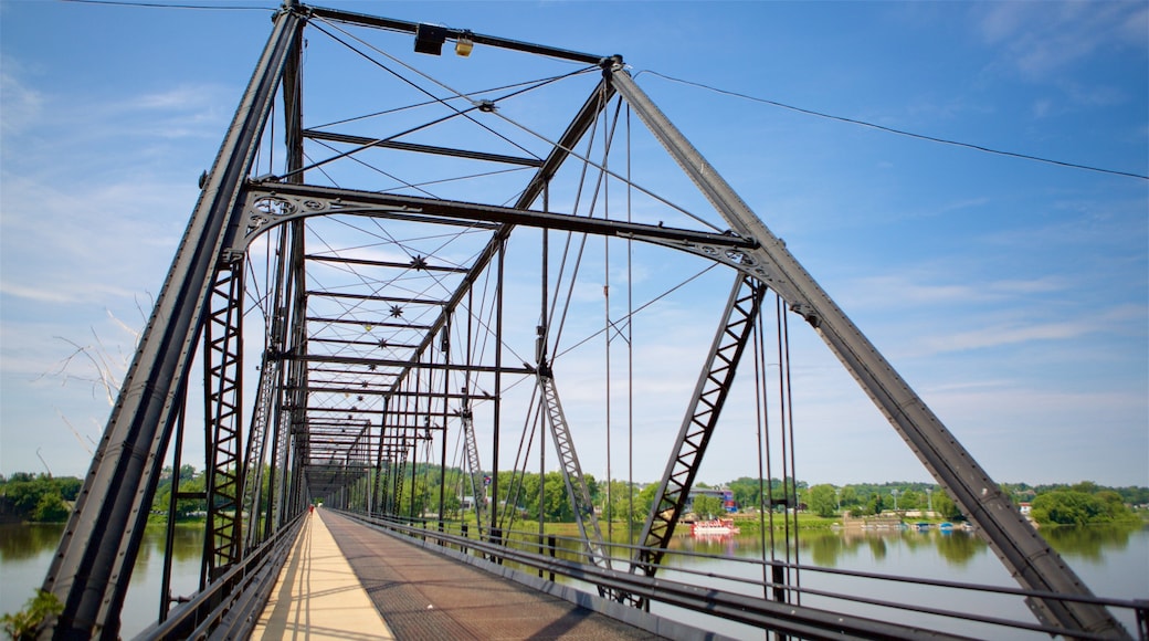 Harrisburg showing a bridge and a river or creek