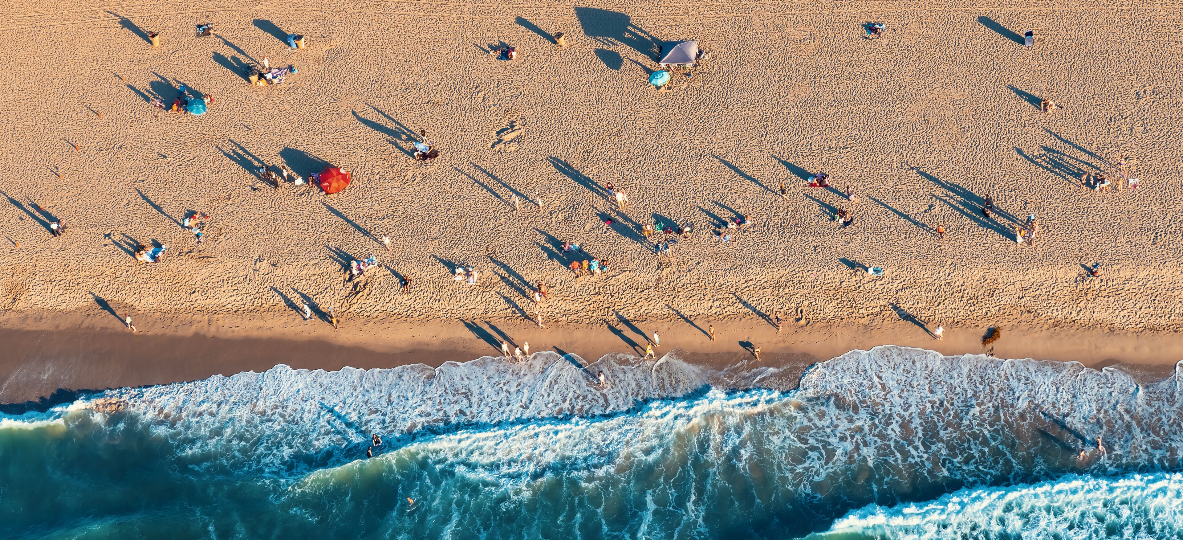 Santa Monica beach from above