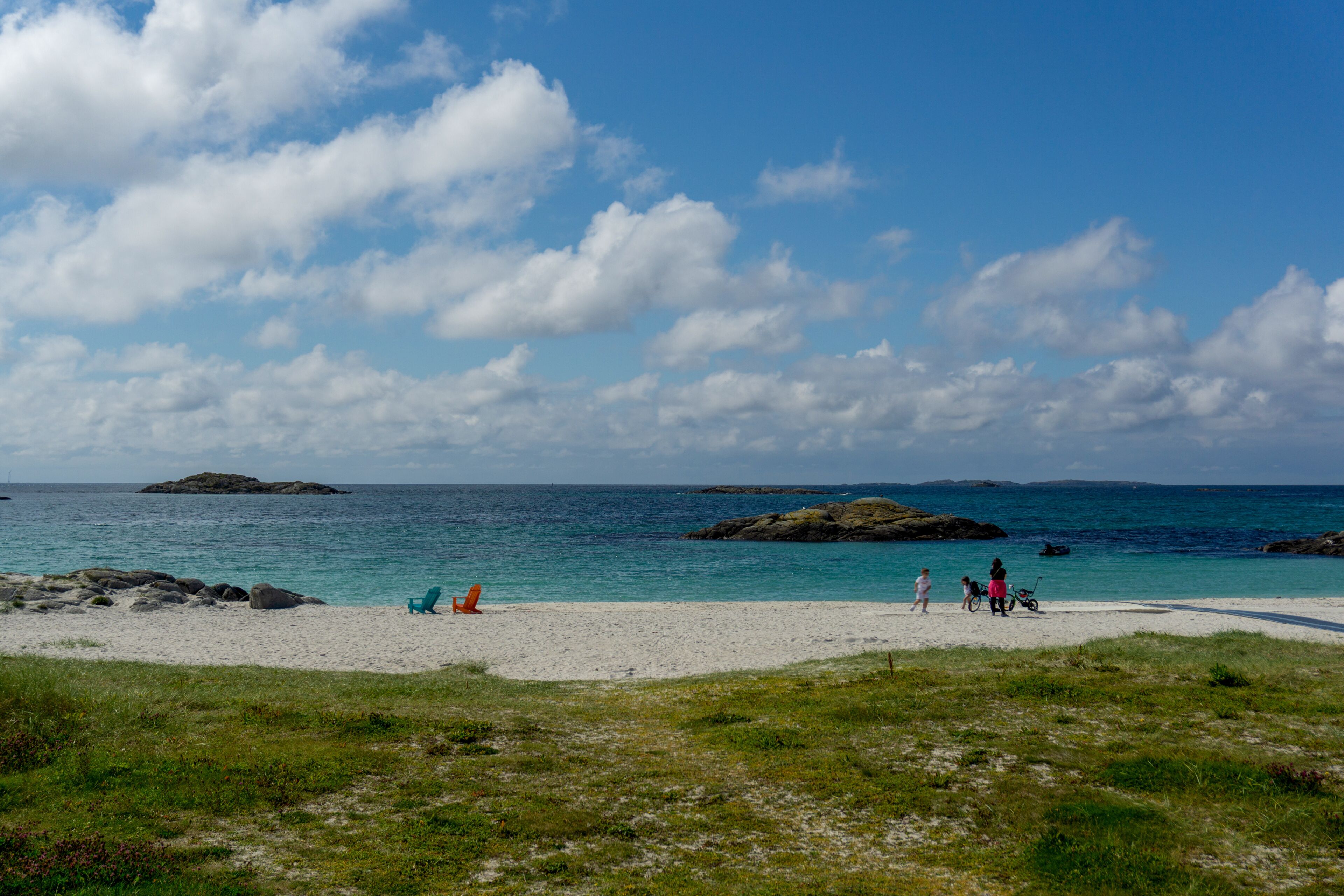Scenic Åkrasanden White Sand Beach with Turquoise Water in Karmøy Rogaland Norway