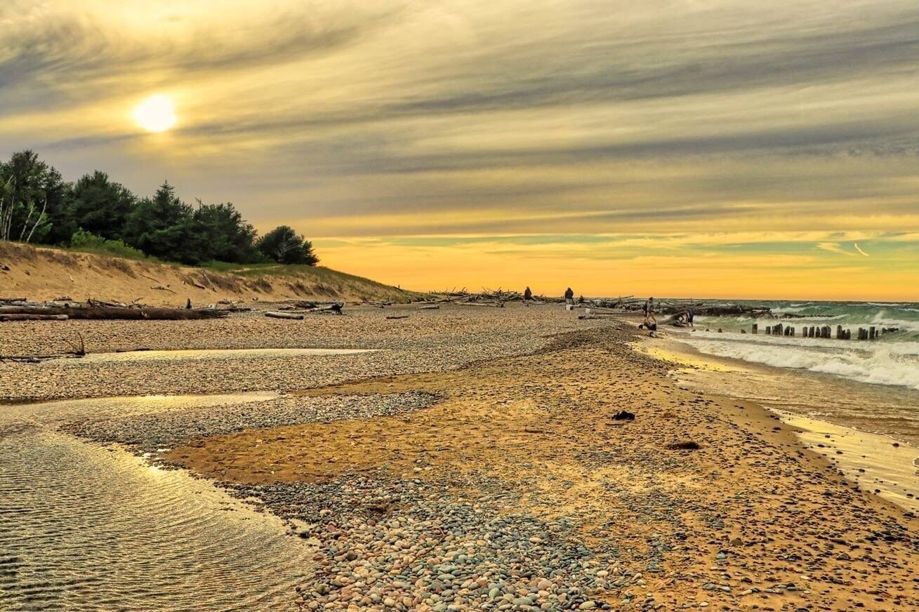 Sunsets are marvelous along Lake Superiors shores #golden