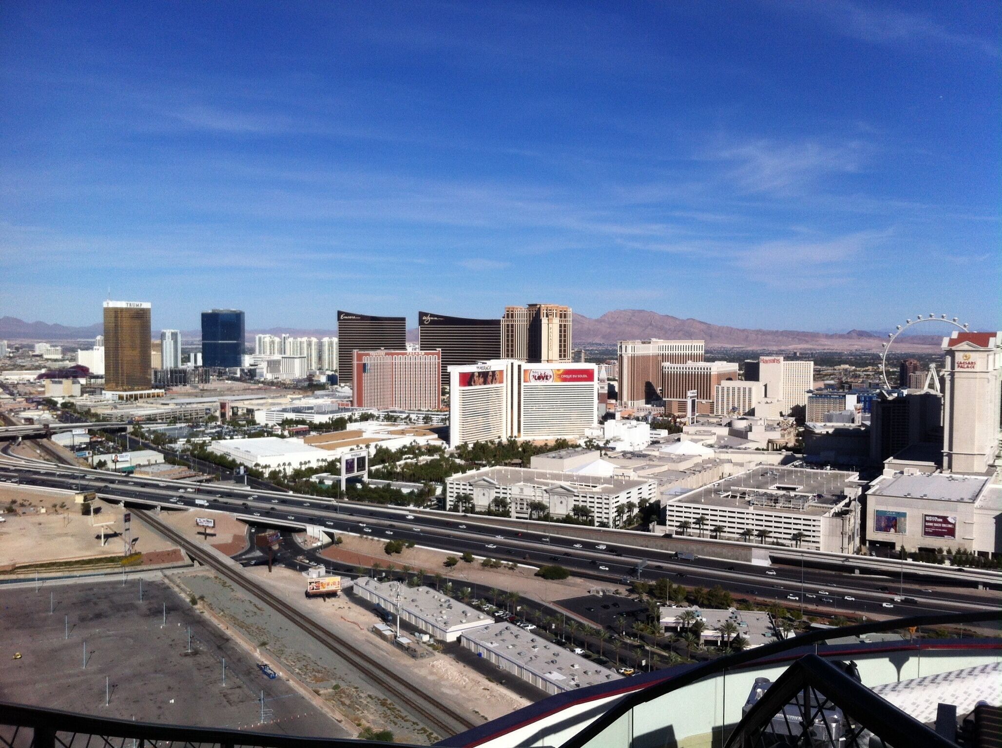 Picture taken from on top of the Rio Hotel. Went on a zip line service called Voodoo Zipline. Great view of Vegas so high up.