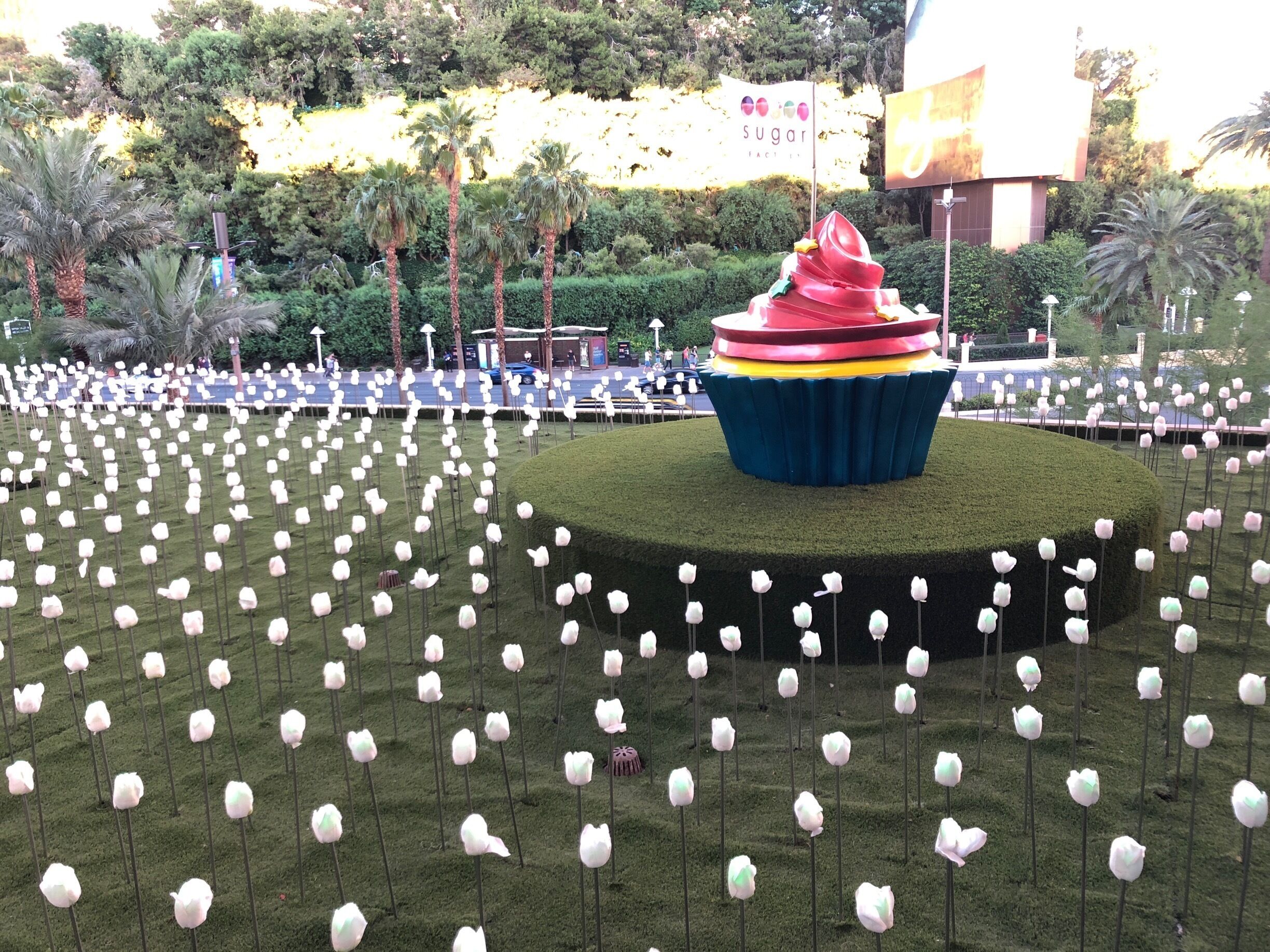 The ‘Chocolate Lounge’ area at the Sugar Factory. Is used for private parties with a great view of S Las Vegas Blvd. (05/2018)