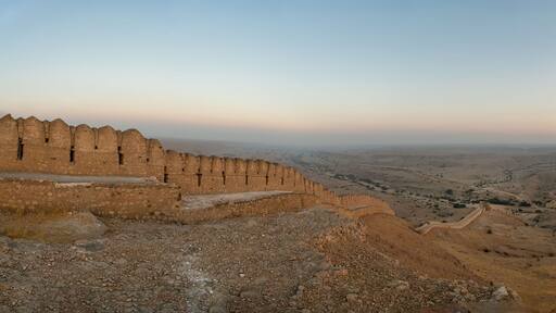 Rani Kot Fort Great Wall of Sindh Picturesque Breathtaking View at sunset time