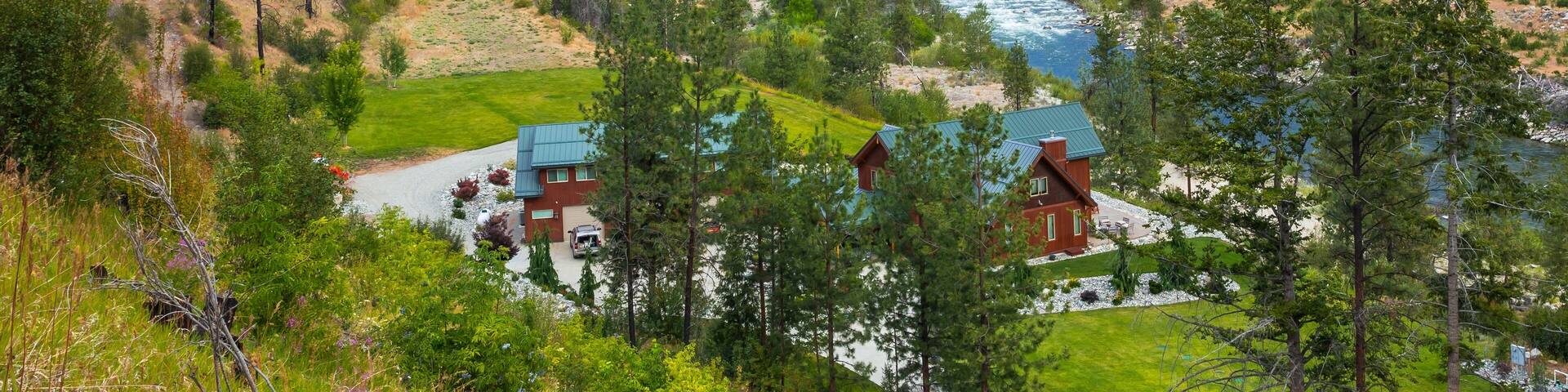 Beautiful landscape of the Skagit river valley landscape in Pateros area, Washington, USA