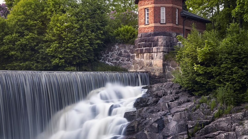 "Red Tower Waterfall"