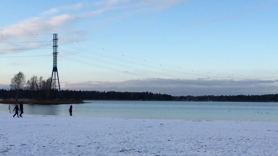 The snowy beach in the Finnish Winter!! #snowtrove