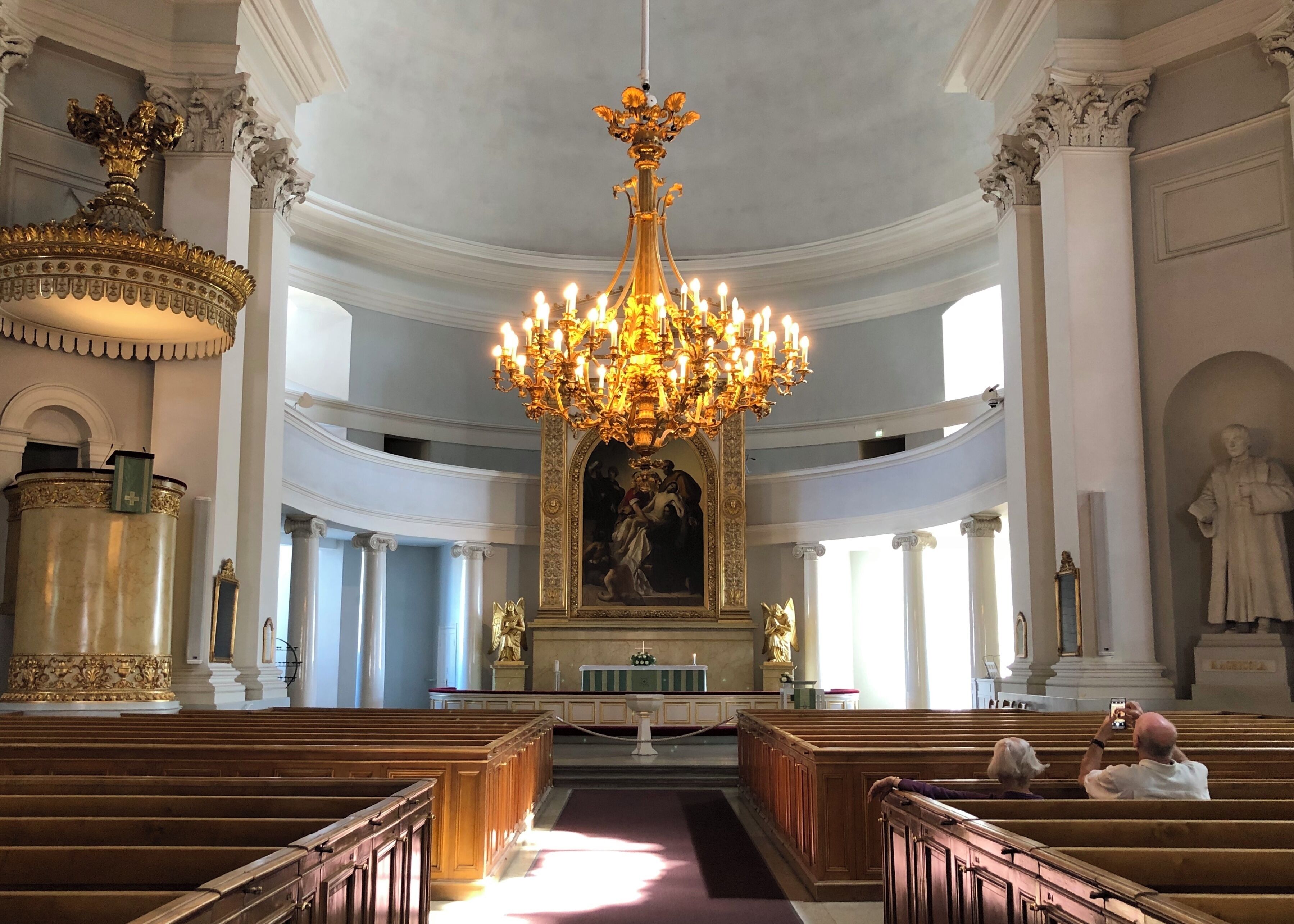 Helsinki Cathedral is the Finnish Evangelical Lutheran cathedral of the Diocese of Helsinki, located in the neighborhood of Kruununhaka in the centre of Helsinki, Finland. The church was originally built from 1830-1852 as a tribute to the Grand Duke of Finland, Tsar Nicholas I of Russia. Wikipedia

#chandelier
#TroveOnTuesday