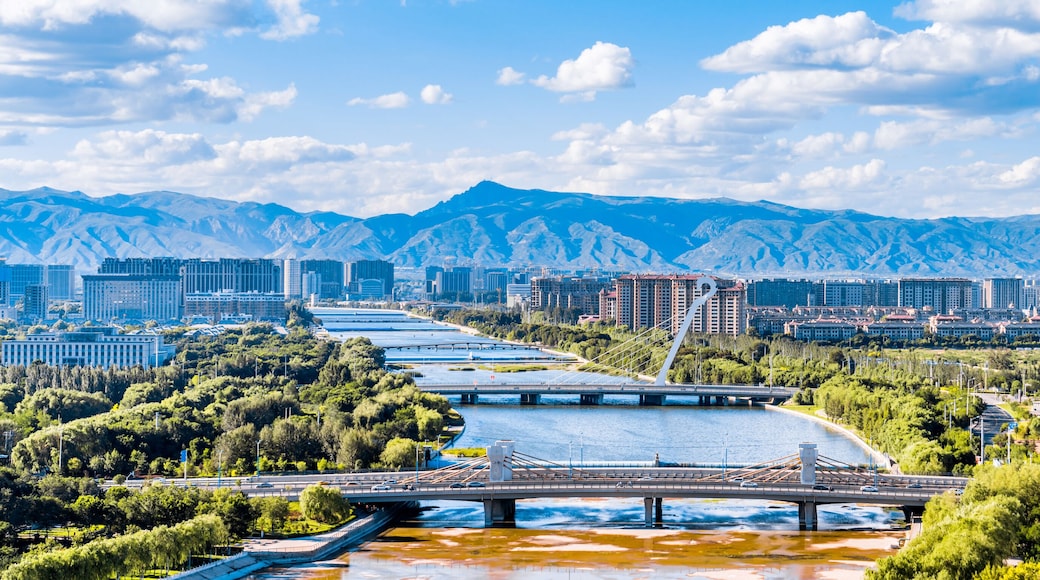 Cityscape of Matouqin Bridge in Hohhot, Inner Mongolia, China